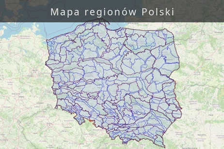 Mapa regionow Polski