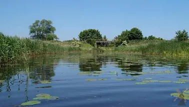 Święta, dawny most obrotowy kolejki wąskotorowej, za mostem Tuga.