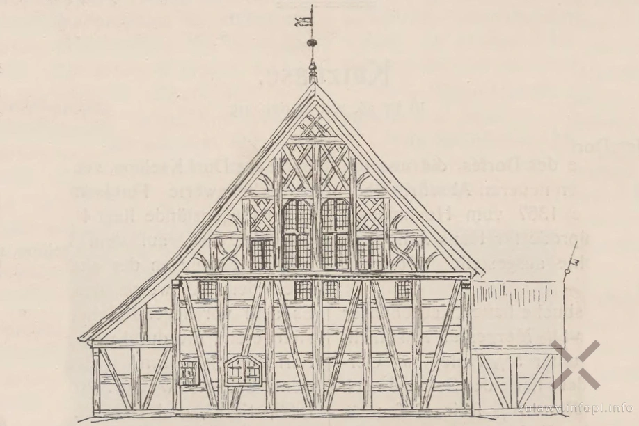 Kościół z lat 1705 – 1706 r. w Kaczynosie- źródło: Bernhard Schmid, Die Bau- und Kunstdenkmäler des Kreises Marienburg Kościół z lat 1705 – 1706 r. w Kaczynosie- źródło: Bernhard Schmid, Die Bau- und Kunstdenkmäler des Kreises Marienburg
