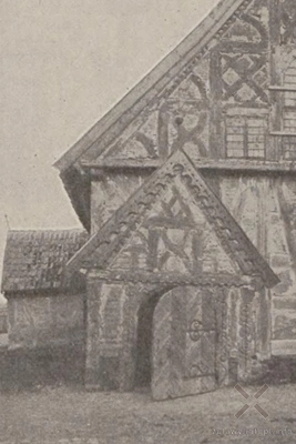 Przedsionek kościoła: Kaczynos (źródło: Bernhard Schmid, Die Bau- und Kunstdenkmäler des Kreises Marienburg) Przedsionek kościoła: Kaczynos (źródło: Bernhard Schmid, Die Bau- und Kunstdenkmäler des Kreises Marienburg)